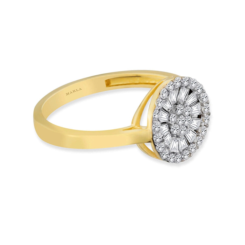 Taş Detaylı Altın Yüzük