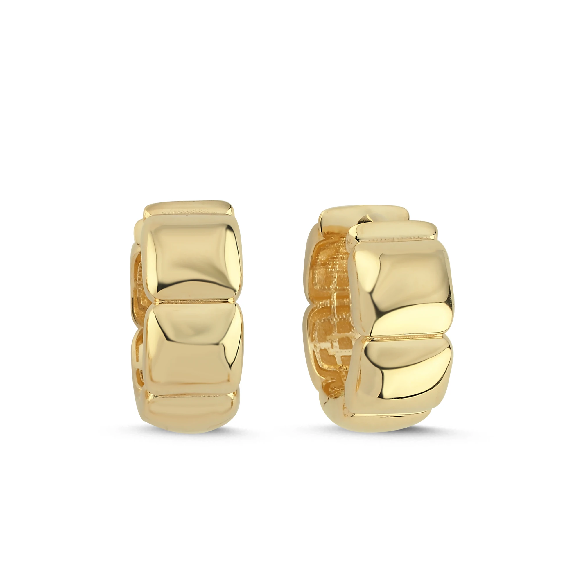 Retro Altın Halka Küpe