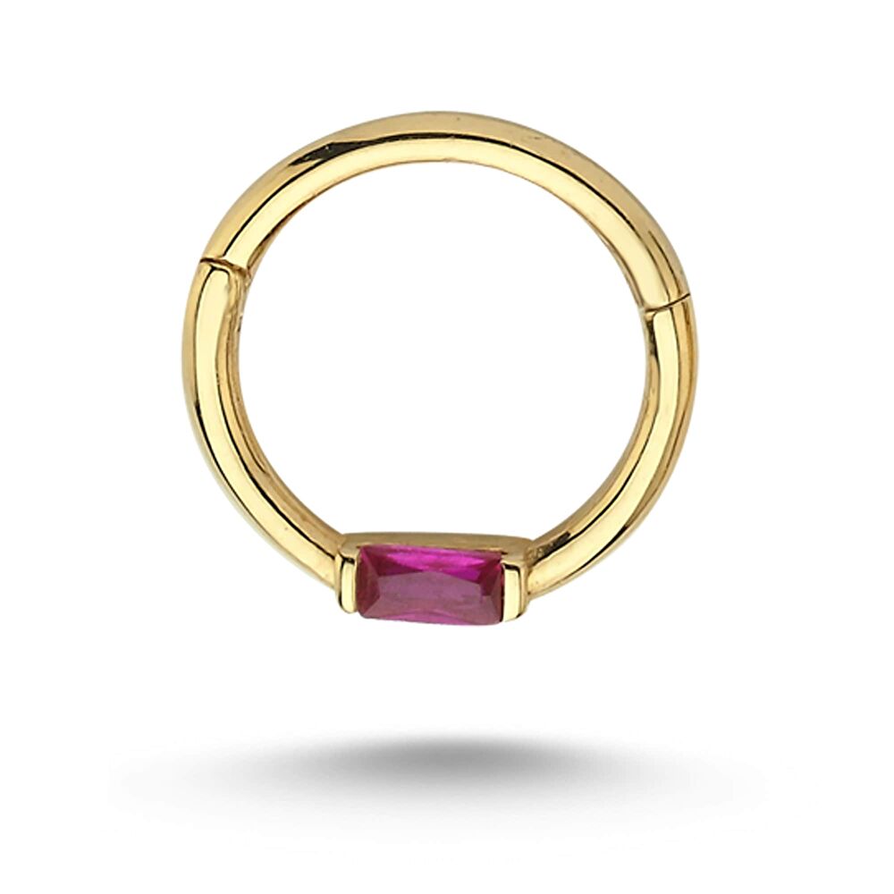 Renkli Baget Taşlı Piercing