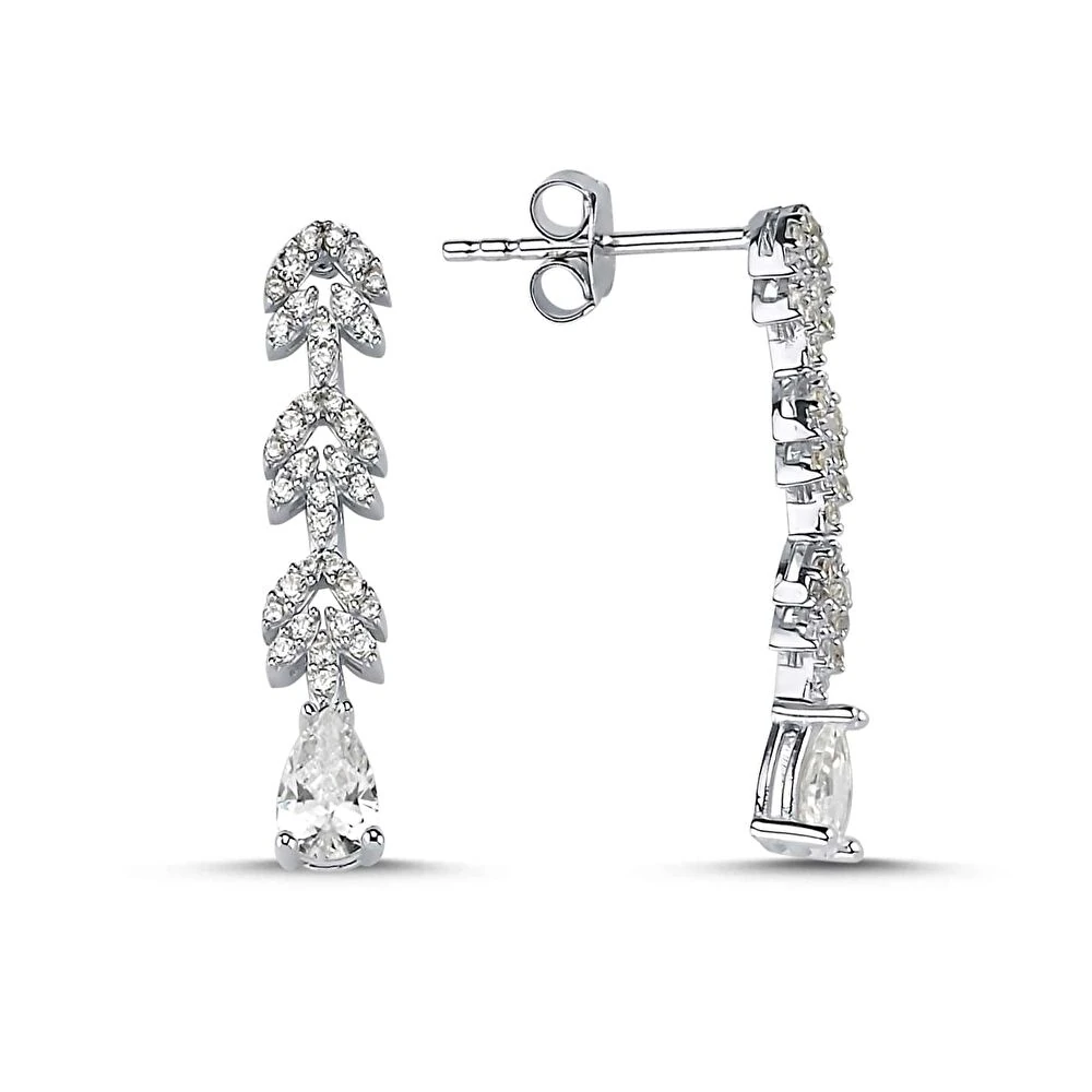 Beyaz Altın Damla Set