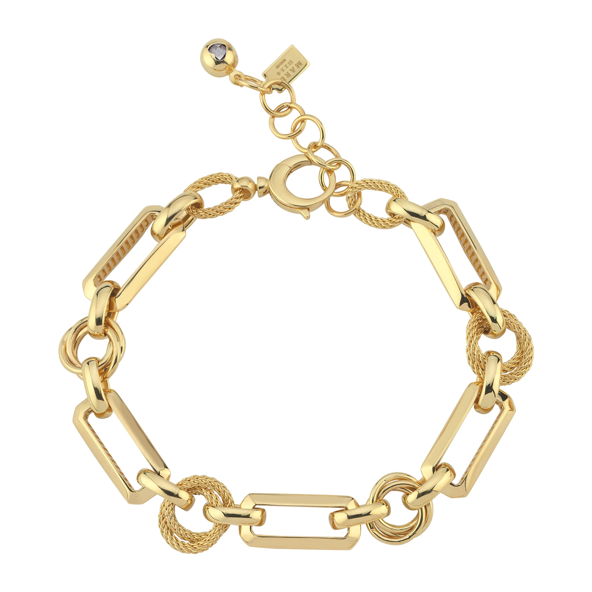 Halka Deyatlı Altın Ataçlı Bileklik