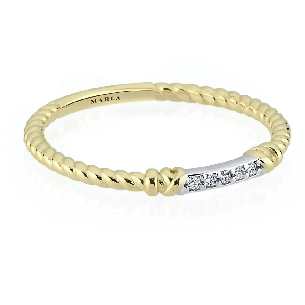 Altın Taş Detaylı Yüzük