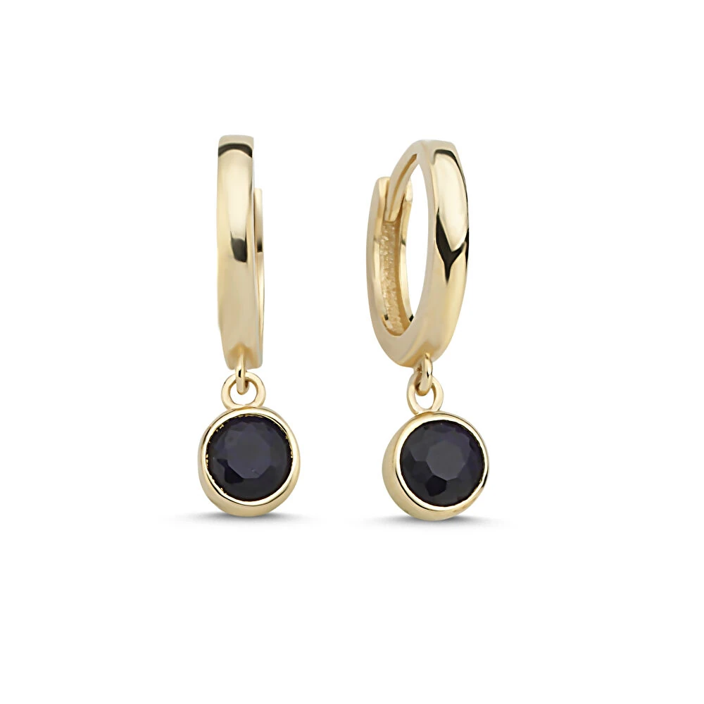 Renkli Taşlı Altın Küpe