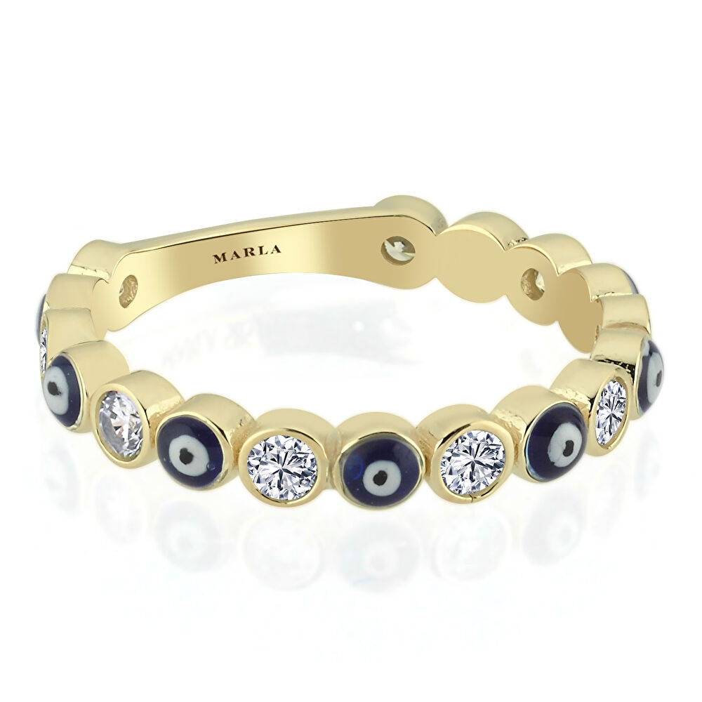 Taş Detaylı Nazar Yüzük