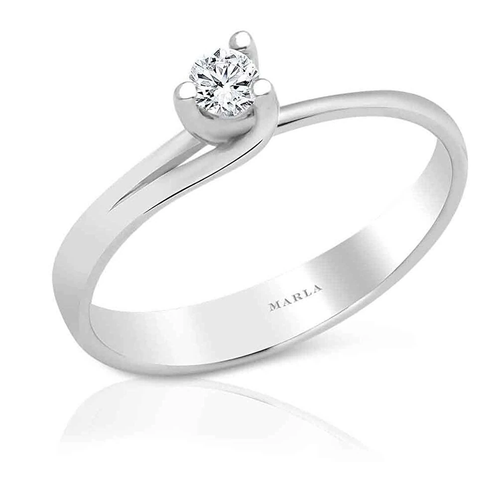 Pırlanta Üç Tırnaklı Tektaş Yüzük 0.10 Karat