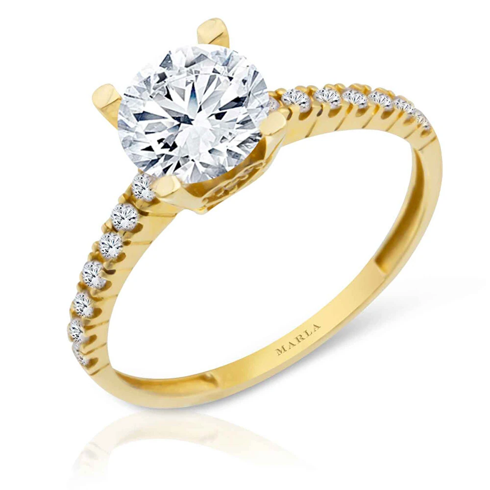 Altın Tektaş Yüzük