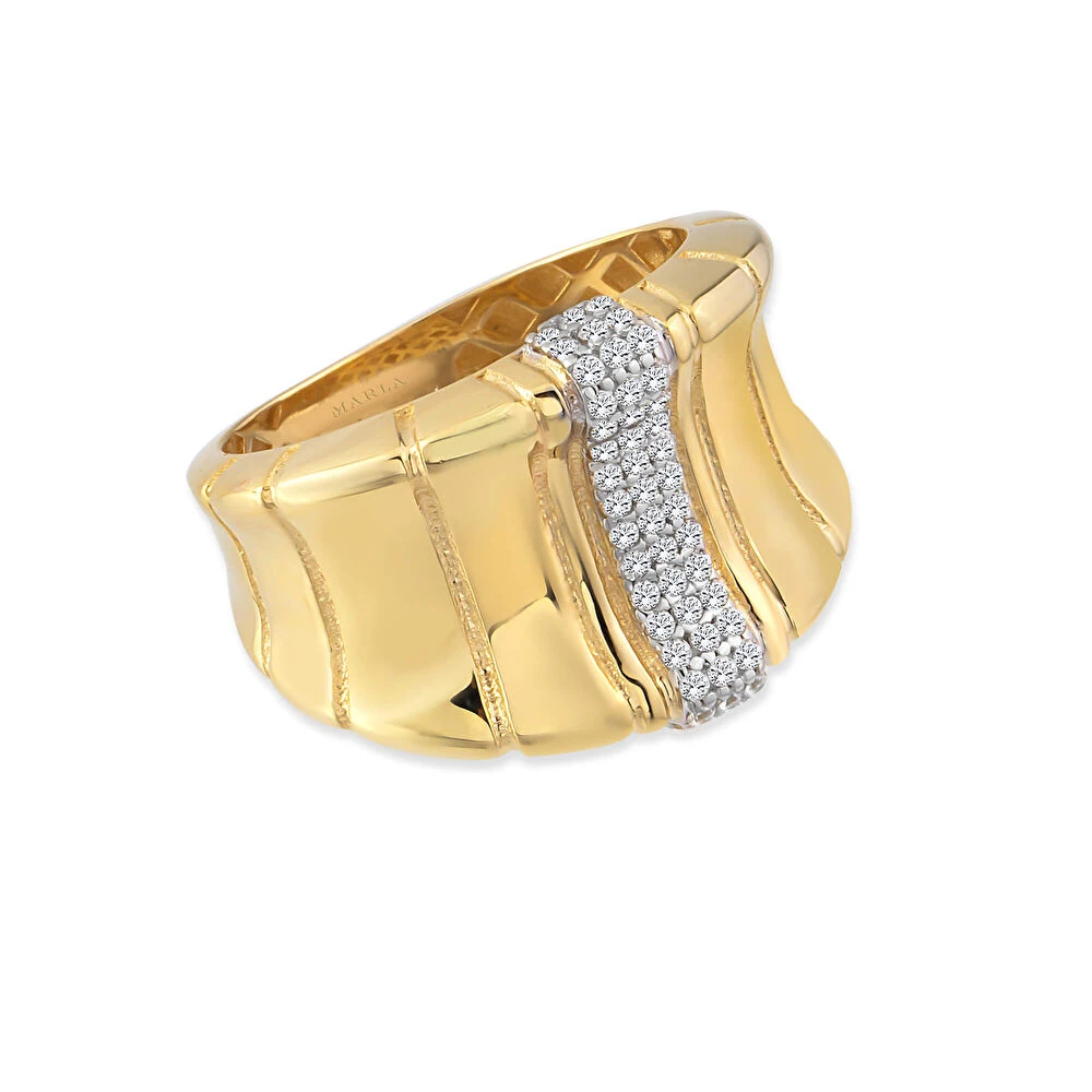 Taş Detaylı Altın Yüzük