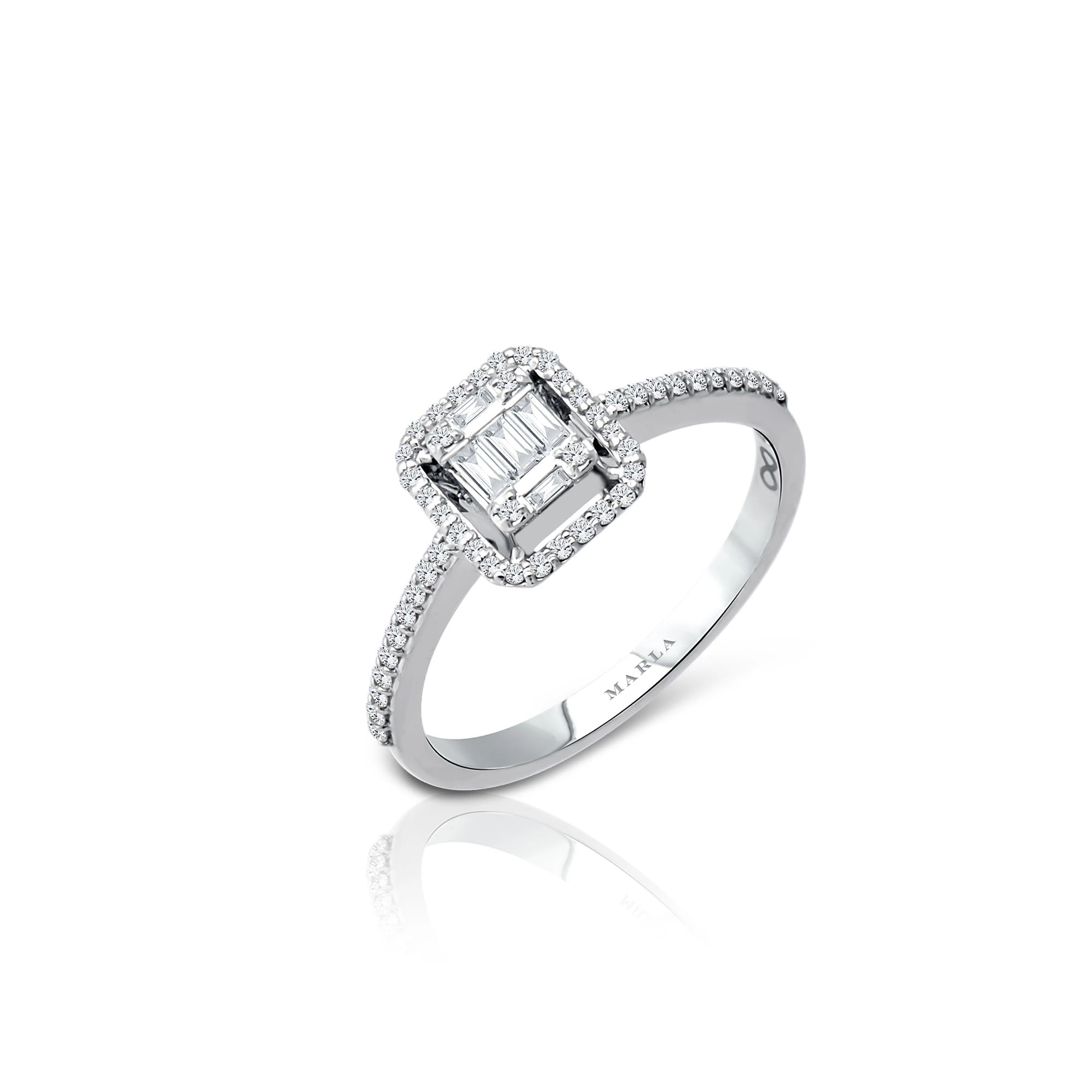 Pırlanta Baget Yüzük 0.61 Karat