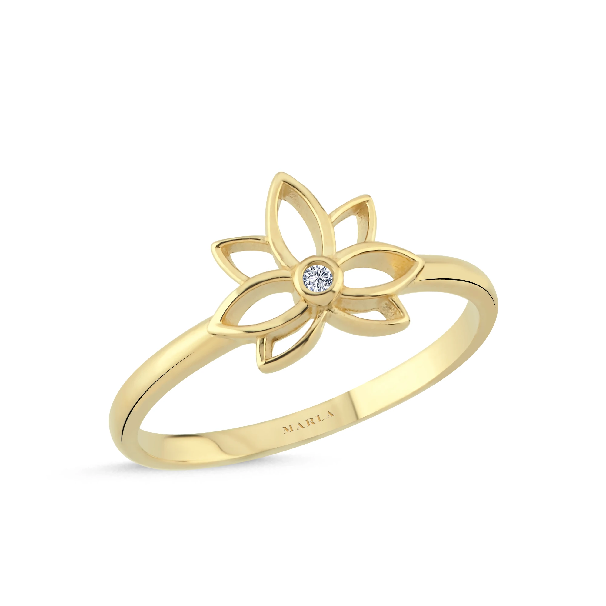 Altın Lotus Yüzük