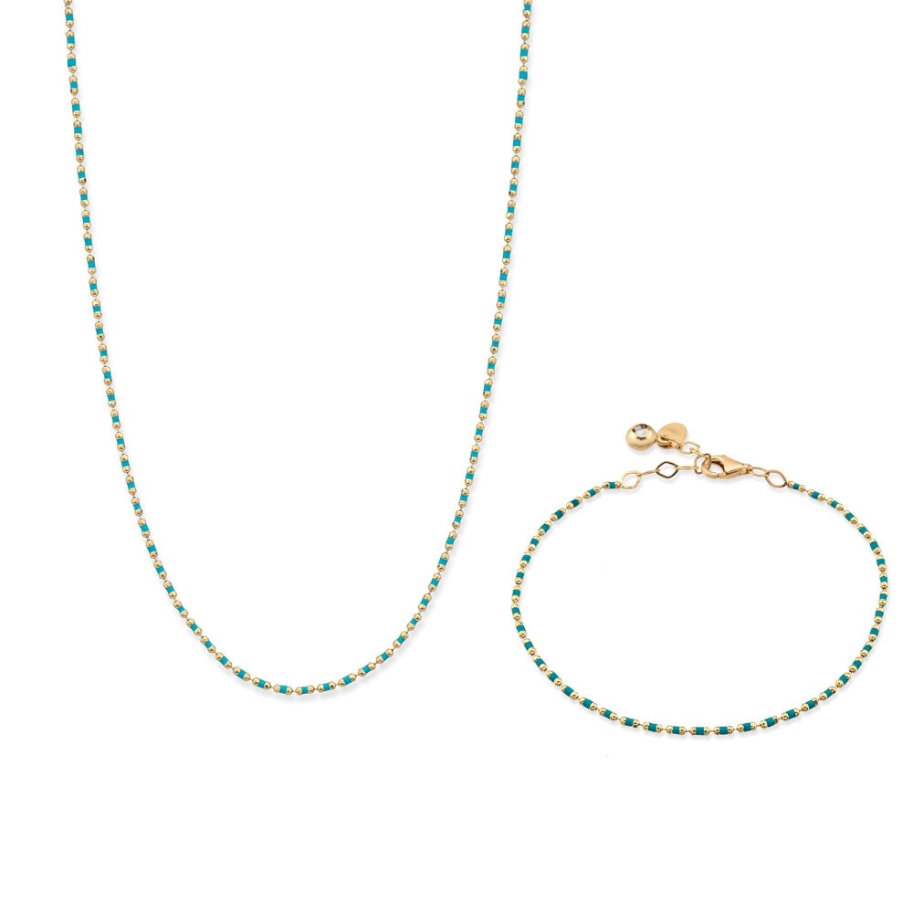Turkuaz Mineli Set