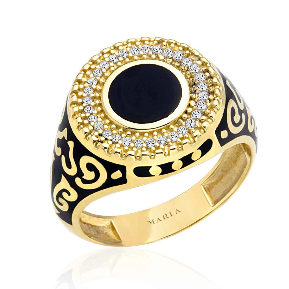 Mine Detaylı Erkek Yüzüğü