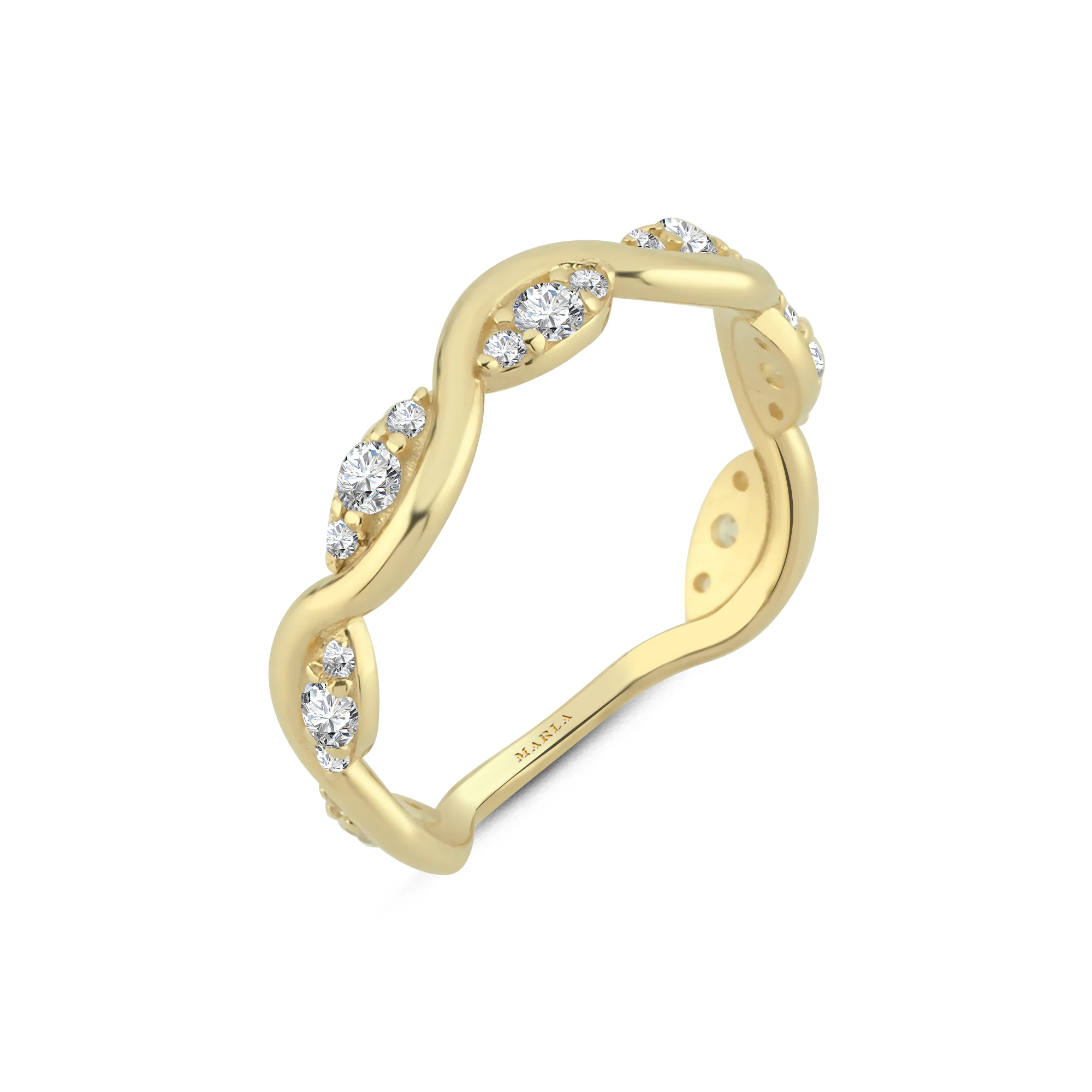 Taş Detaylı Altın Yüzük