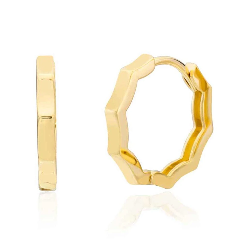 Altın Geometrik Halka Küpe