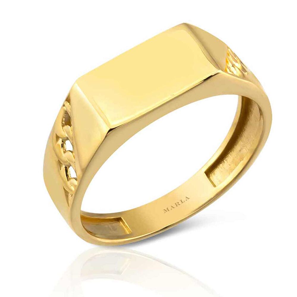 Zincir Detaylı Erkek Yüzüğü