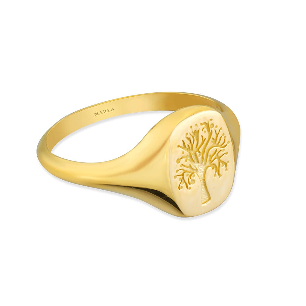 Ağaç İşlemeli Yüzük