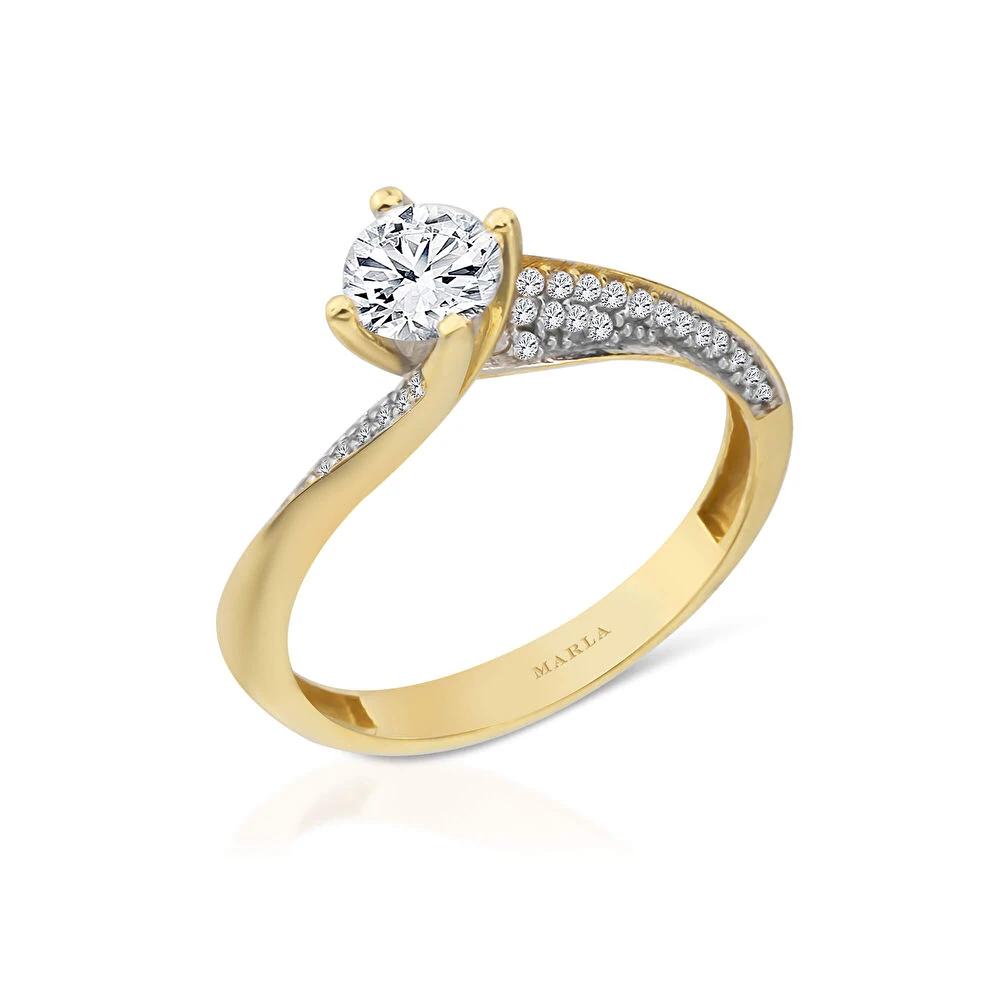 Altın Tektaş Yüzük