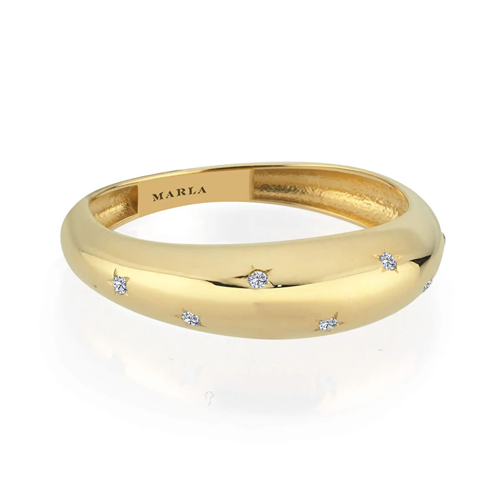 Taş Detaylı Altın Yüzük