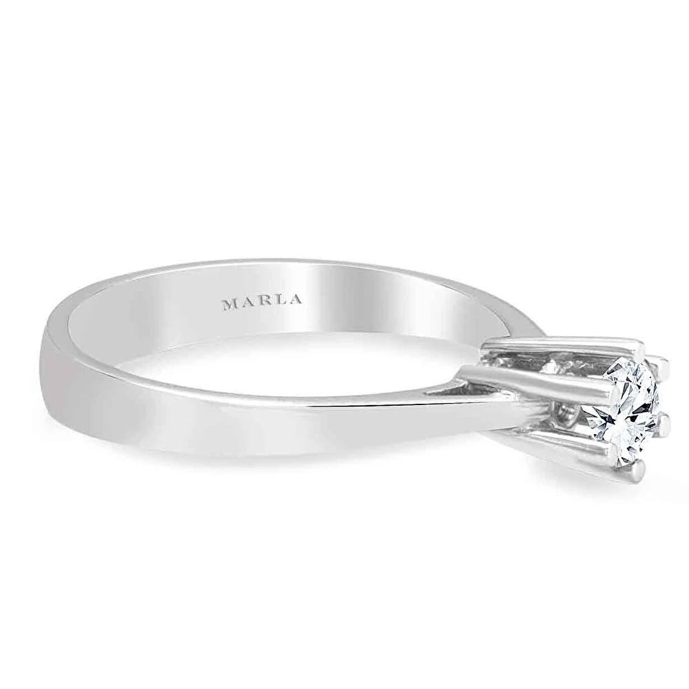 Pırlanta Altı Tırnak Tektaş Yüzük 0.30 Karat