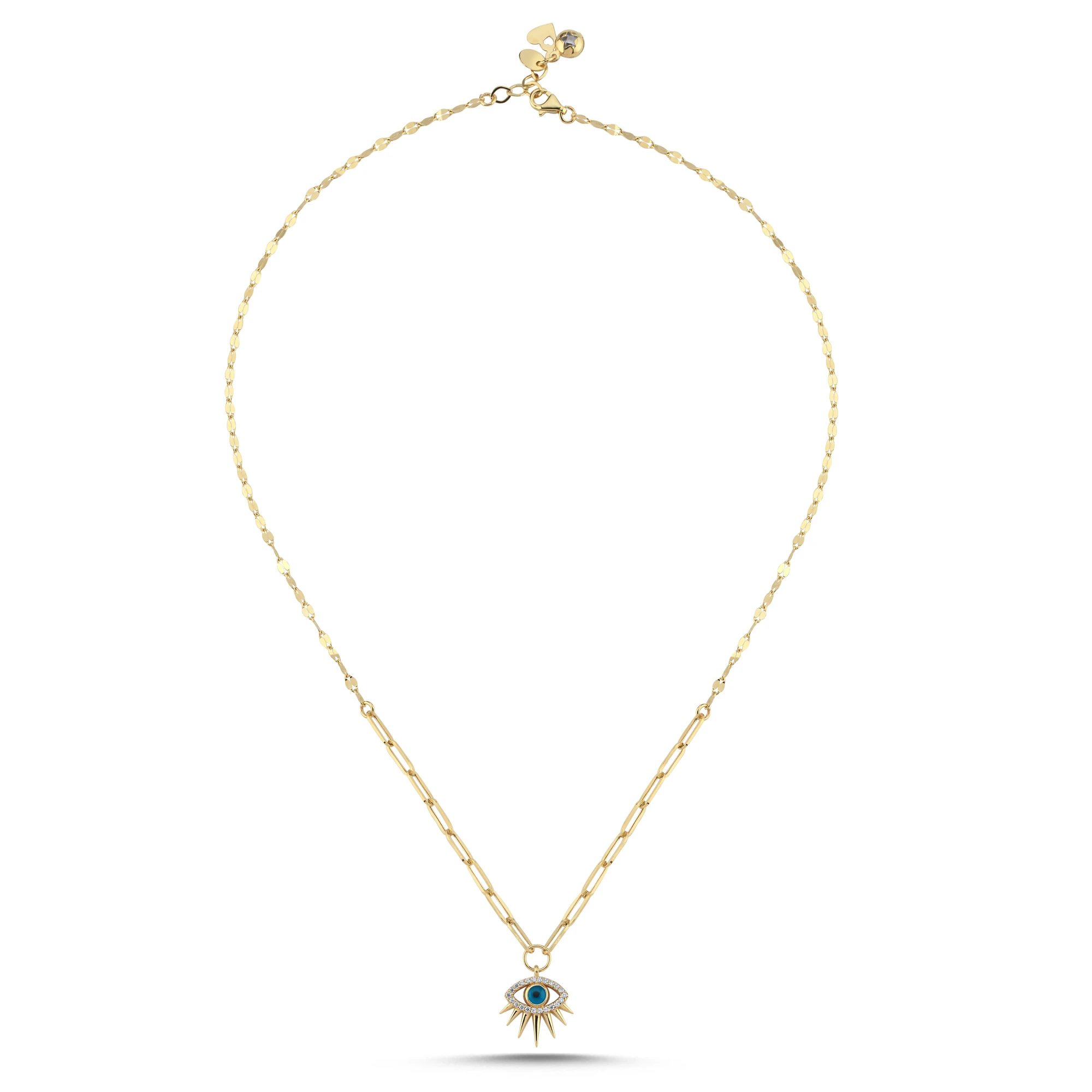 Taş Detaylı Göz Altın Set