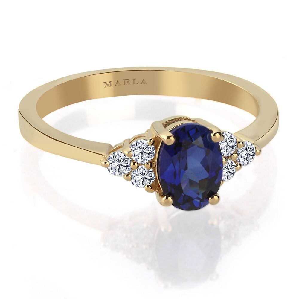 Oval Safir Yüzük 1.03 Karat