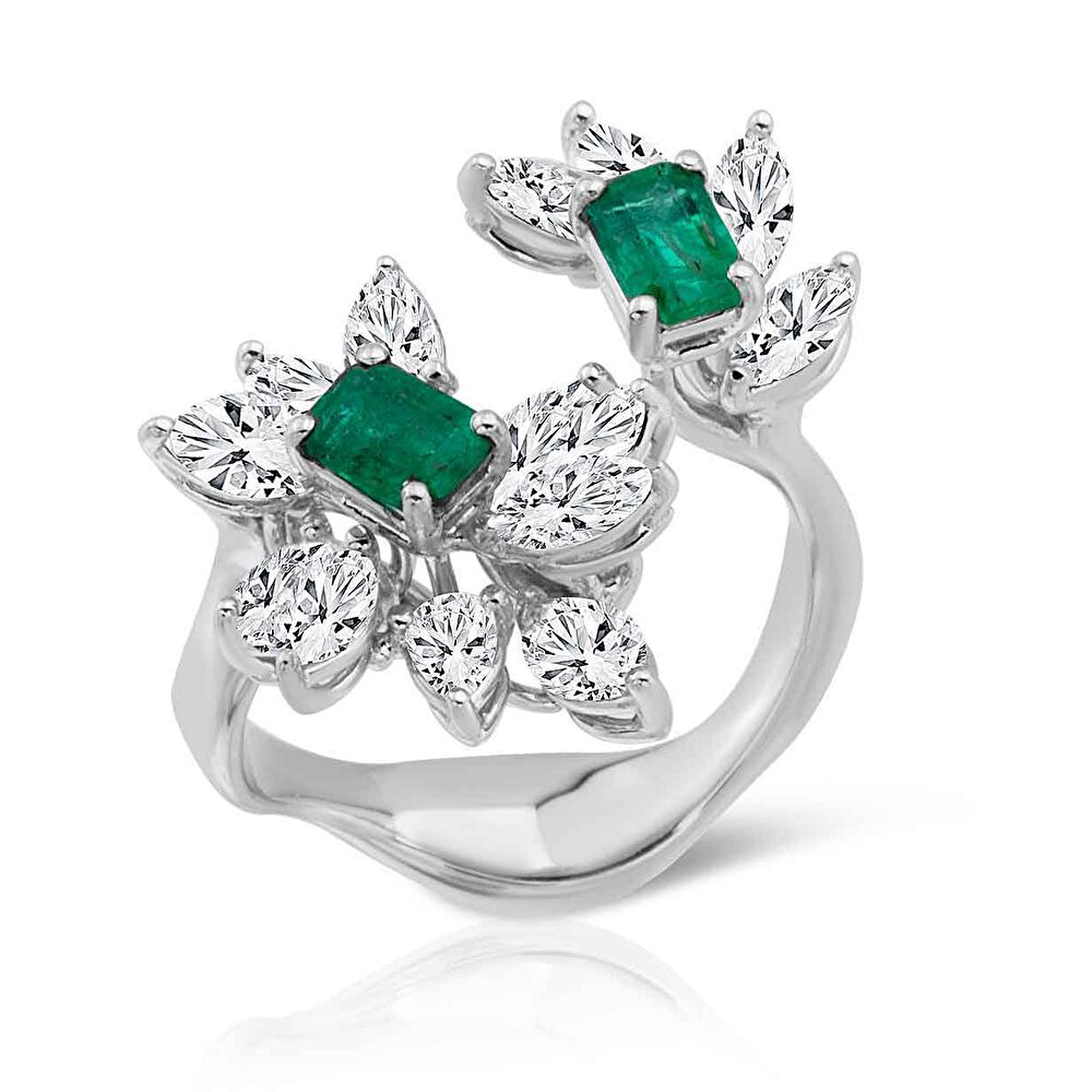 Markiz Taşlı Zümrüt Yüzük 0.40 Karat