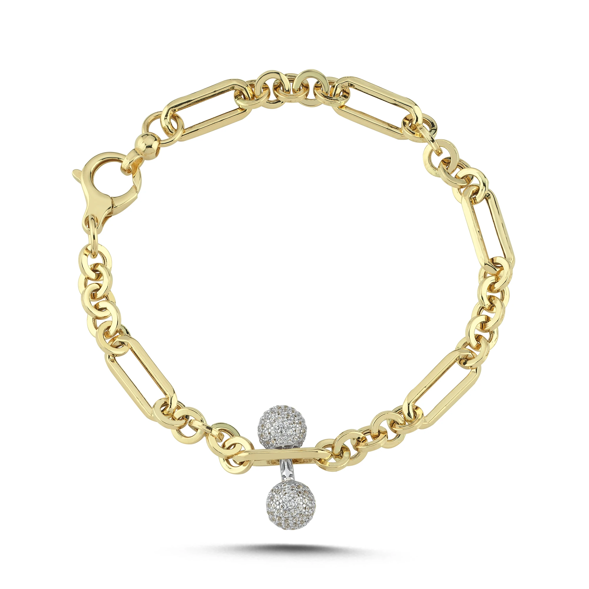 Taş Detaylı Altın Set