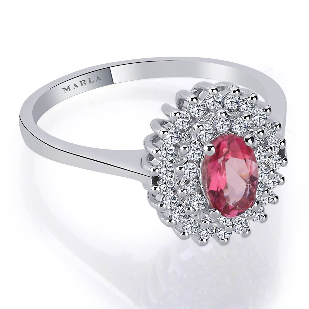 Pembe Safir Yüzük 0.56 Karat