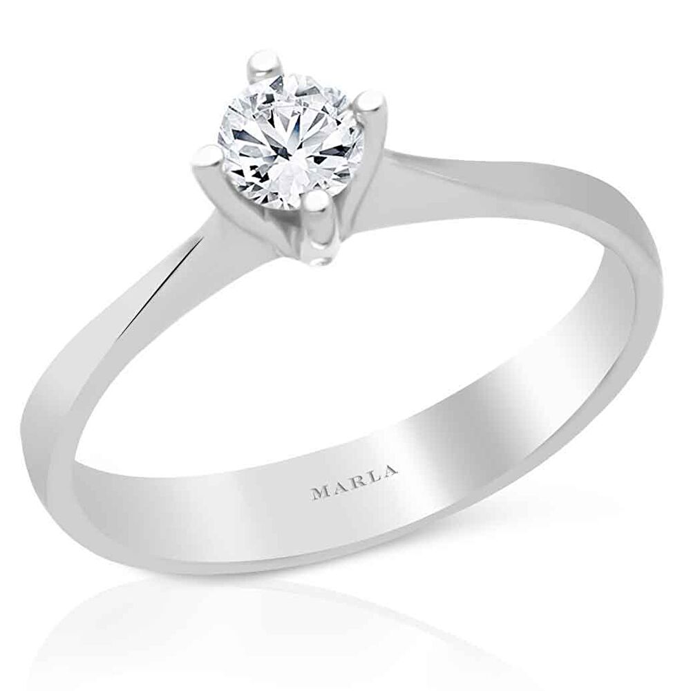 Pırlanta Violet Tektaş Yüzük 0.30 Karat