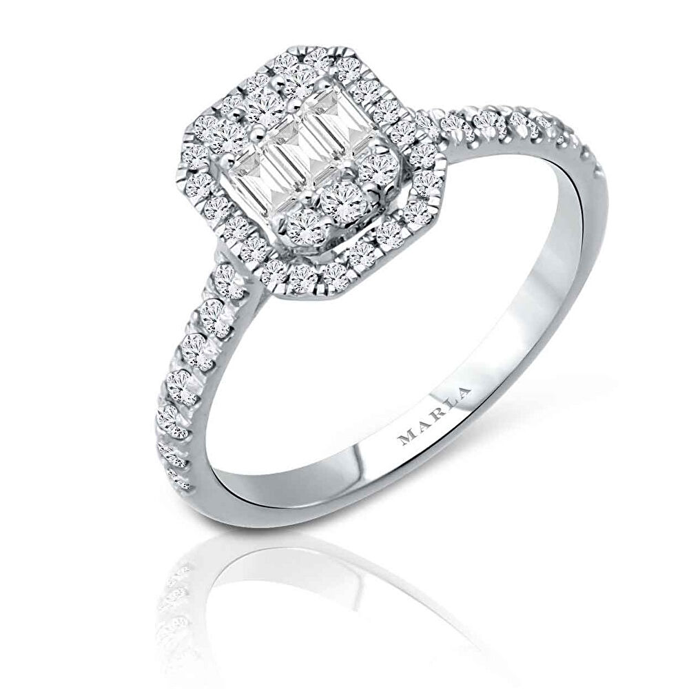 Pırlanta Baget Yüzük 0.60 Karat