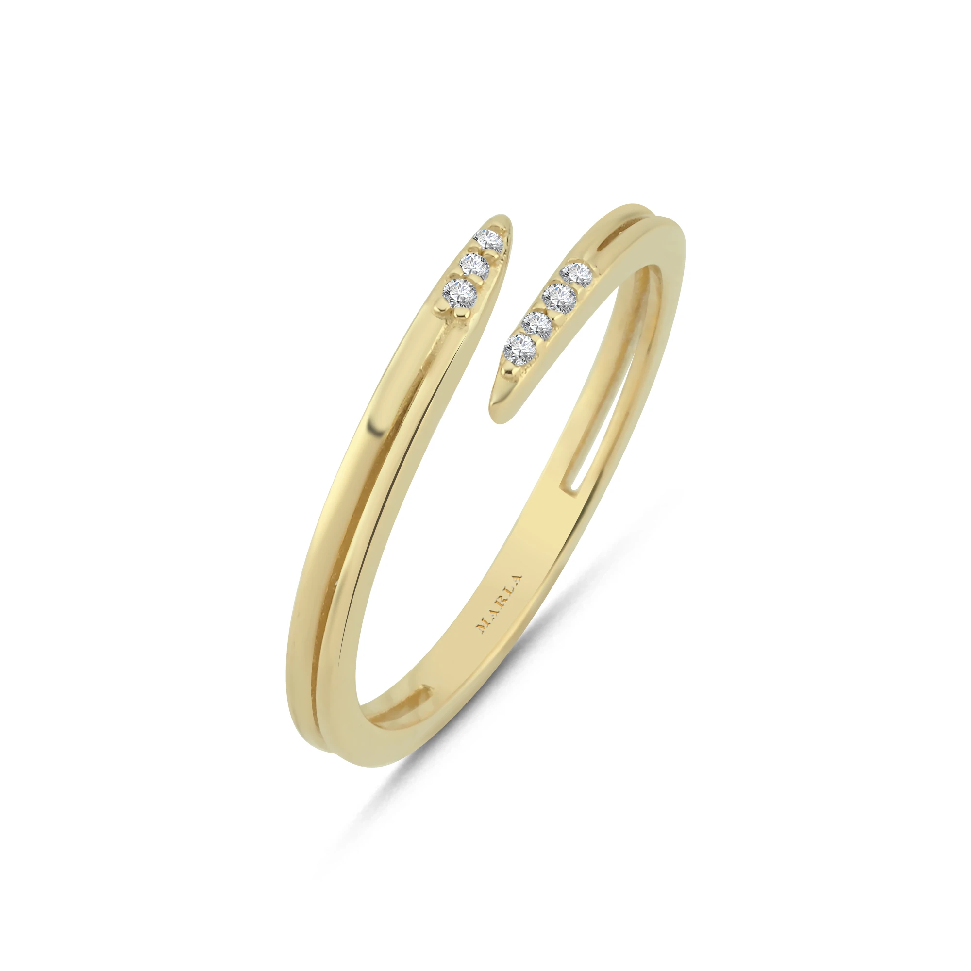 Taş Detaylı Altın Yüzük