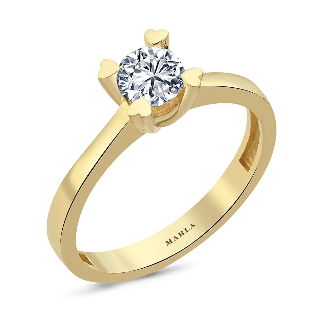 Altın Tektaş Yüzük