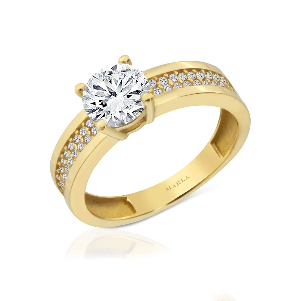 Altın Tektaş Yüzük