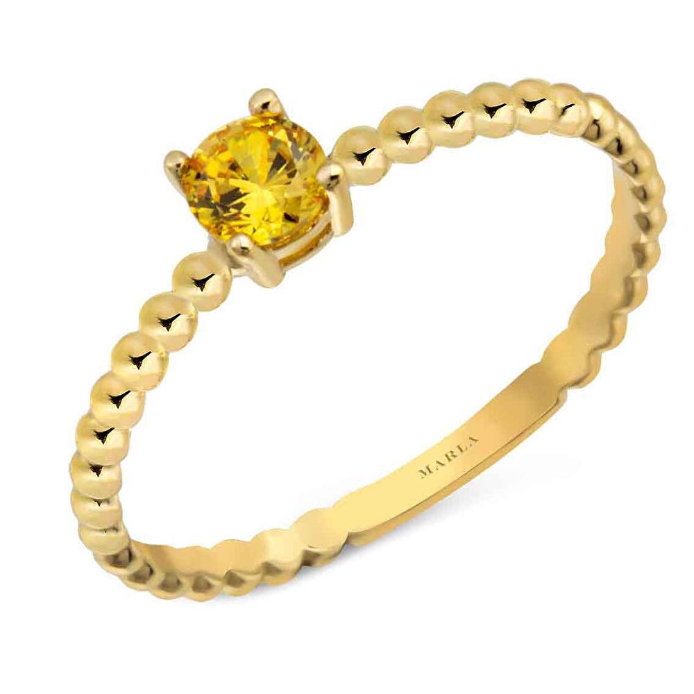 Renkli Taşlı Tektaş Yüzük