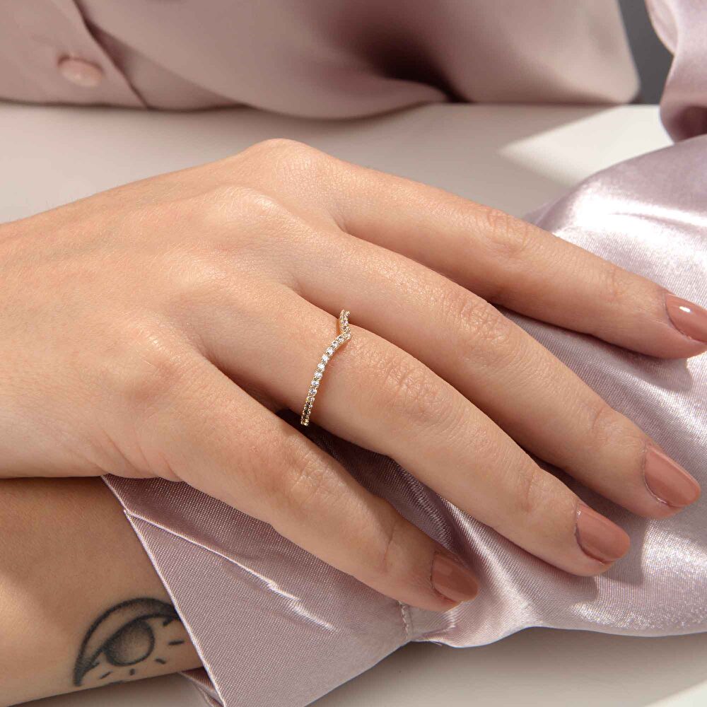 Taş Detaylı Eklem Yüzük