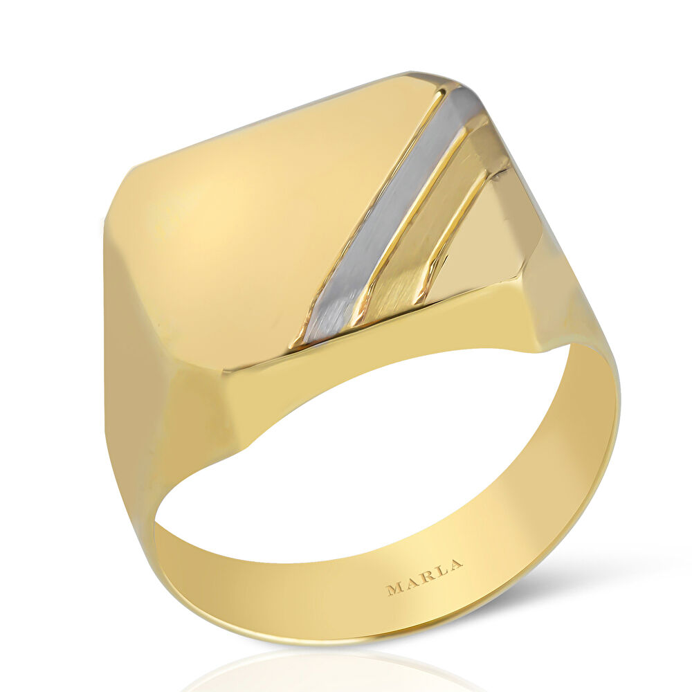 Renk Detaylı Erkek Yüzüğü