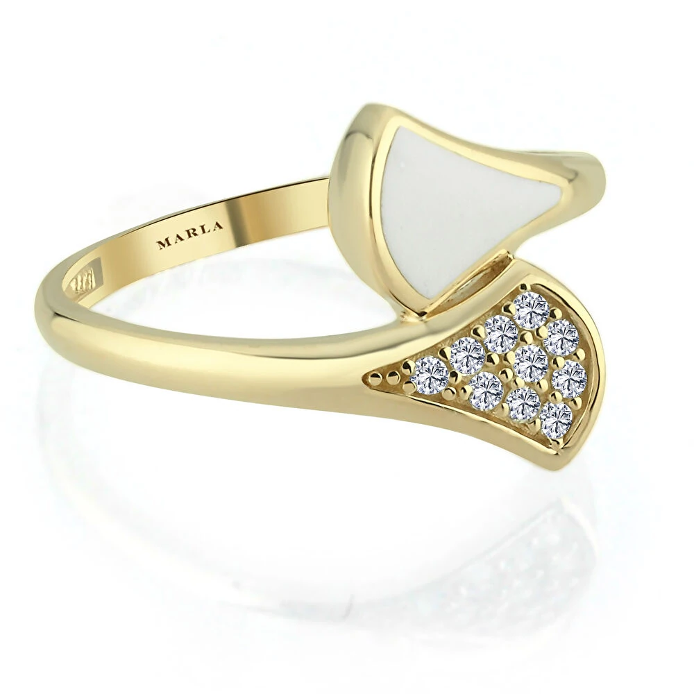 Taş Detaylı Mineli Yüzük