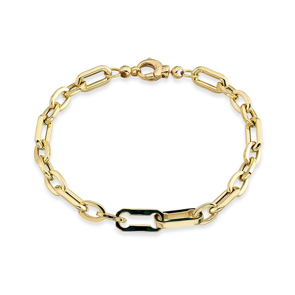 Renk Mineli Altın Bileklik