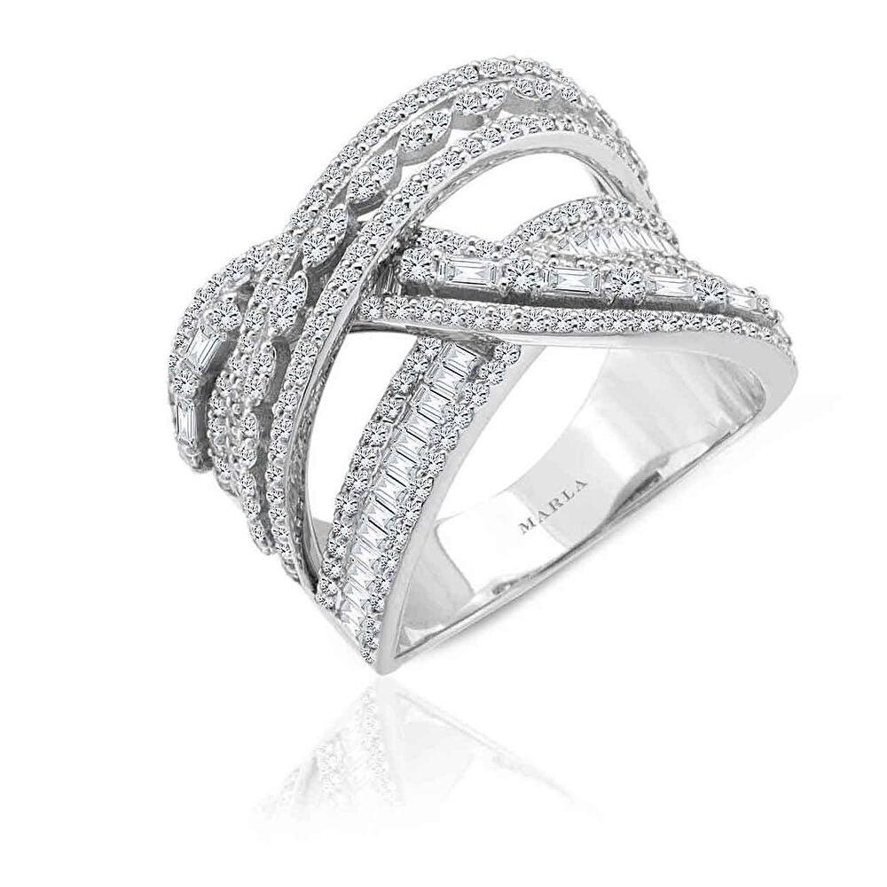 Pırlanta Baget Detaylı Yüzük 1.25 Karat