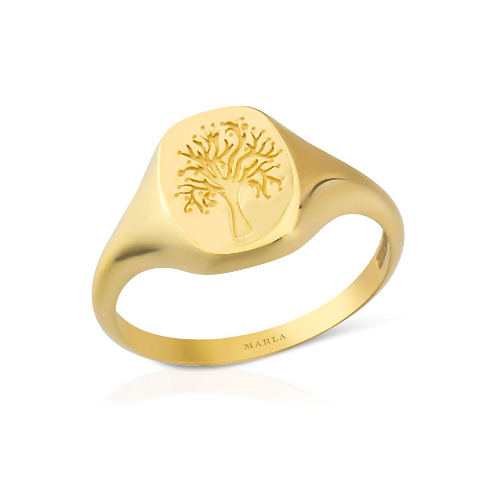 Ağaç İşlemeli Yüzük