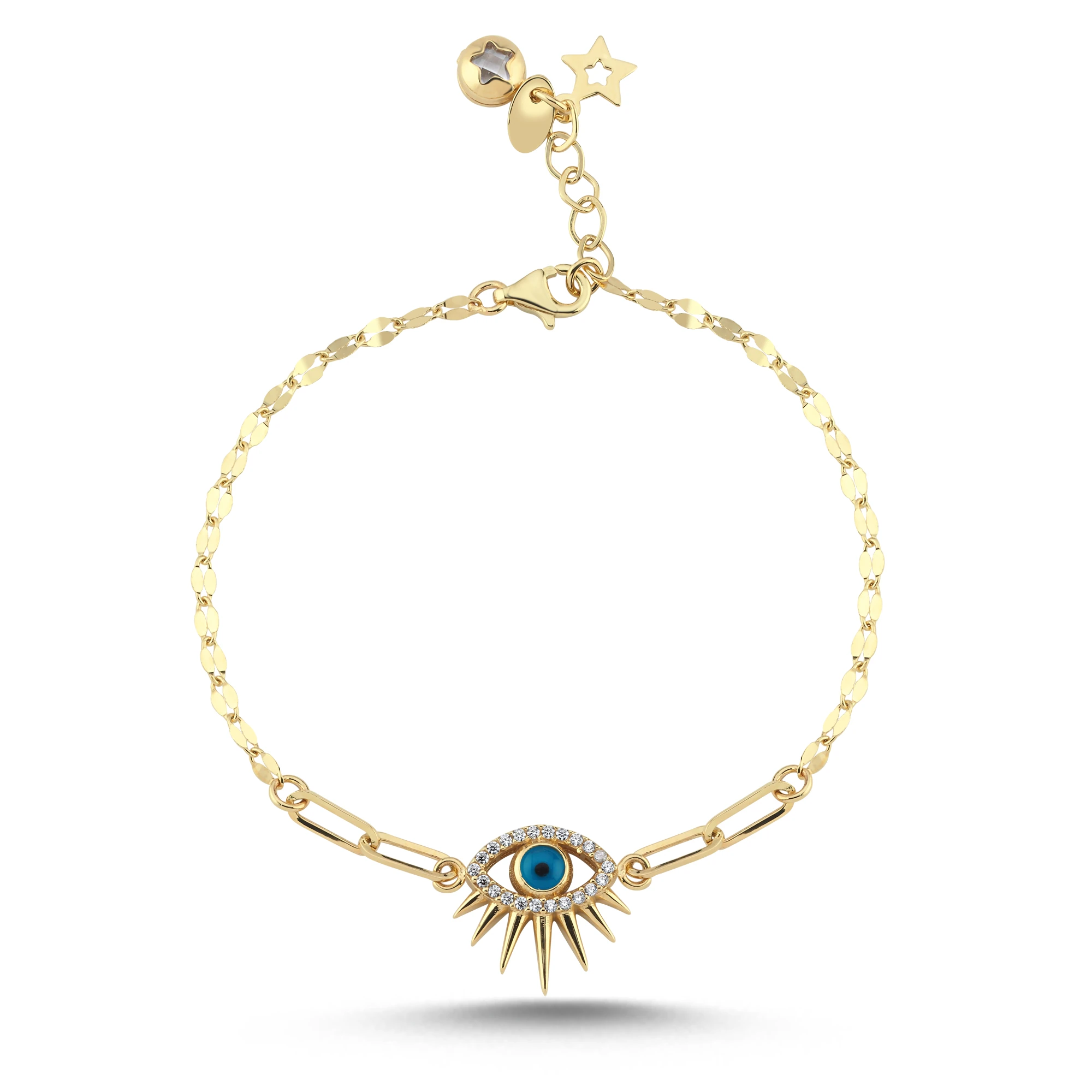 Taş Detaylı Göz Altın Set