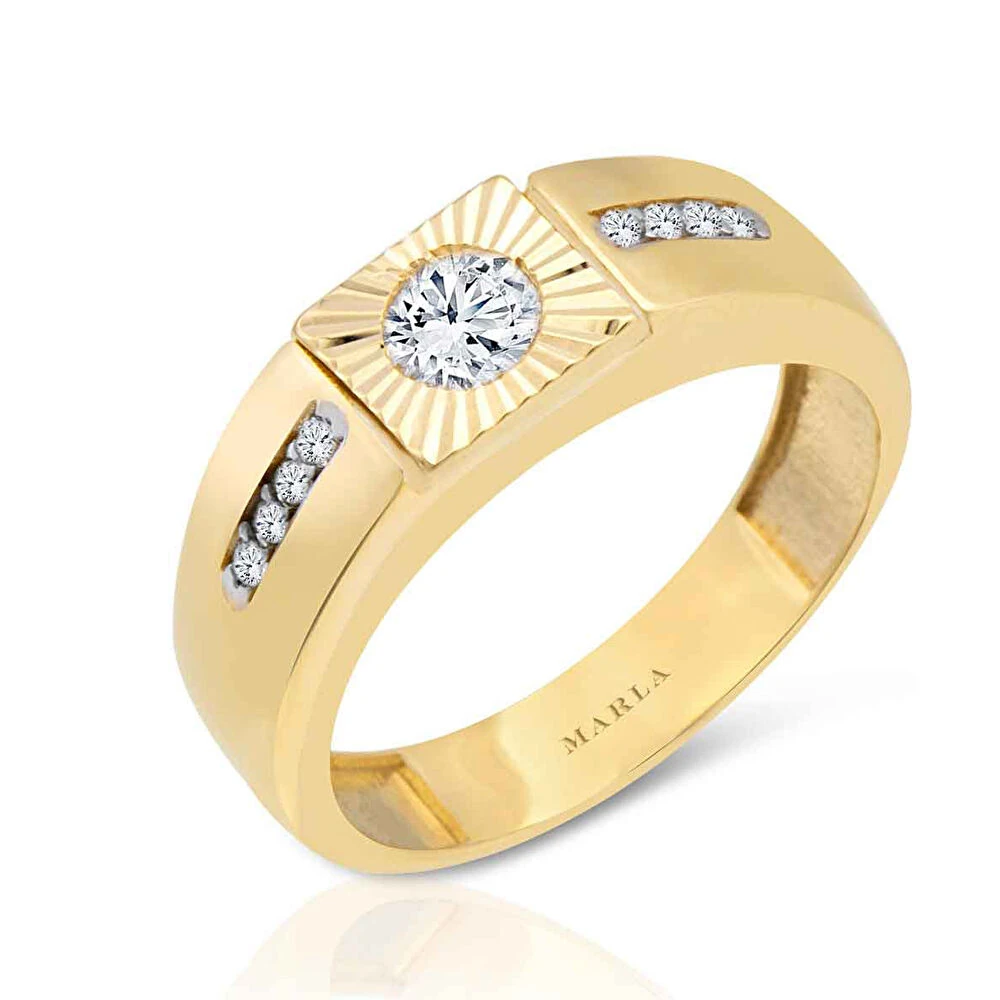 Taş Detaylı Erkek Yüzüğü