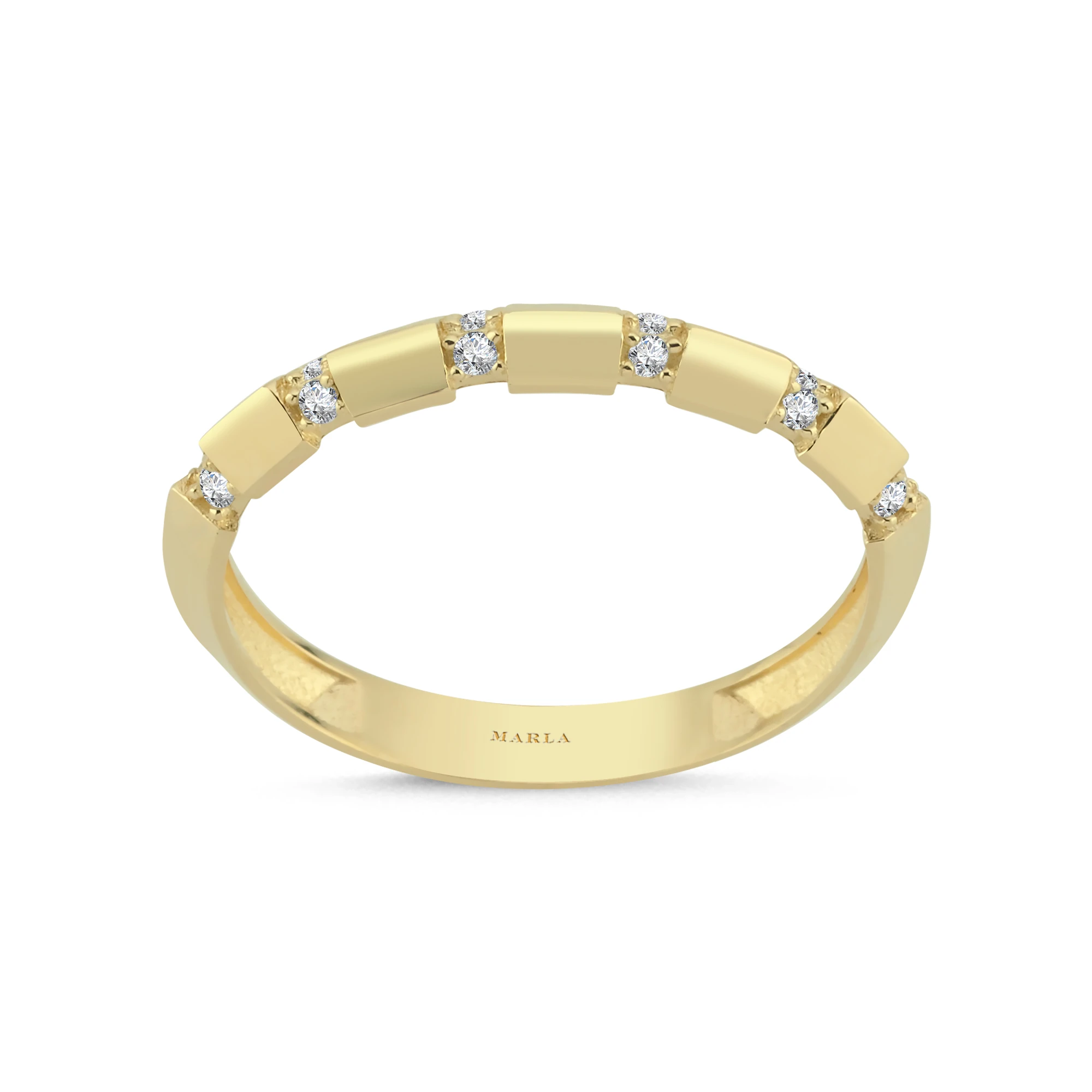 Taş Detaylı Altın Yüzük