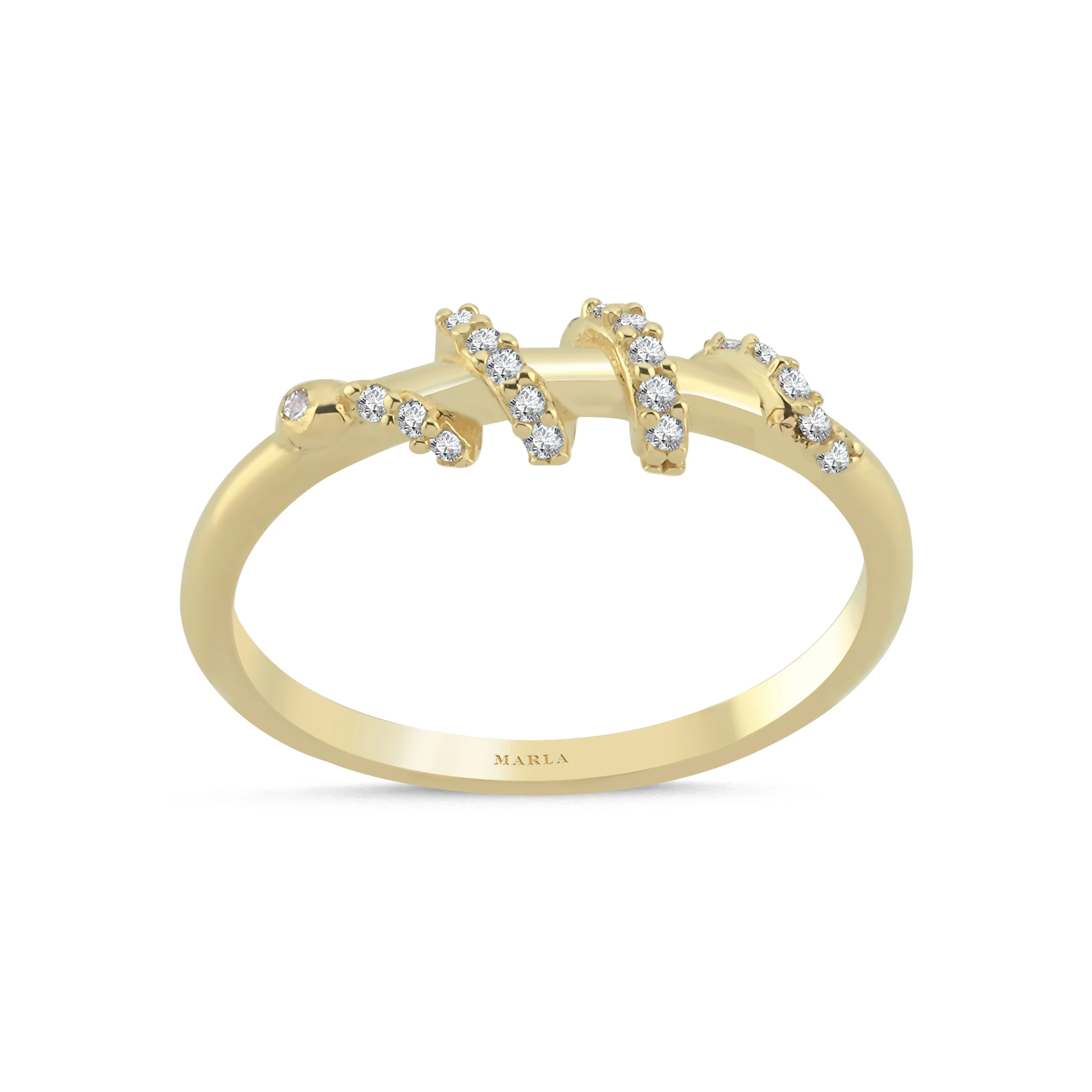 Taş Detaylı Altın Yüzük