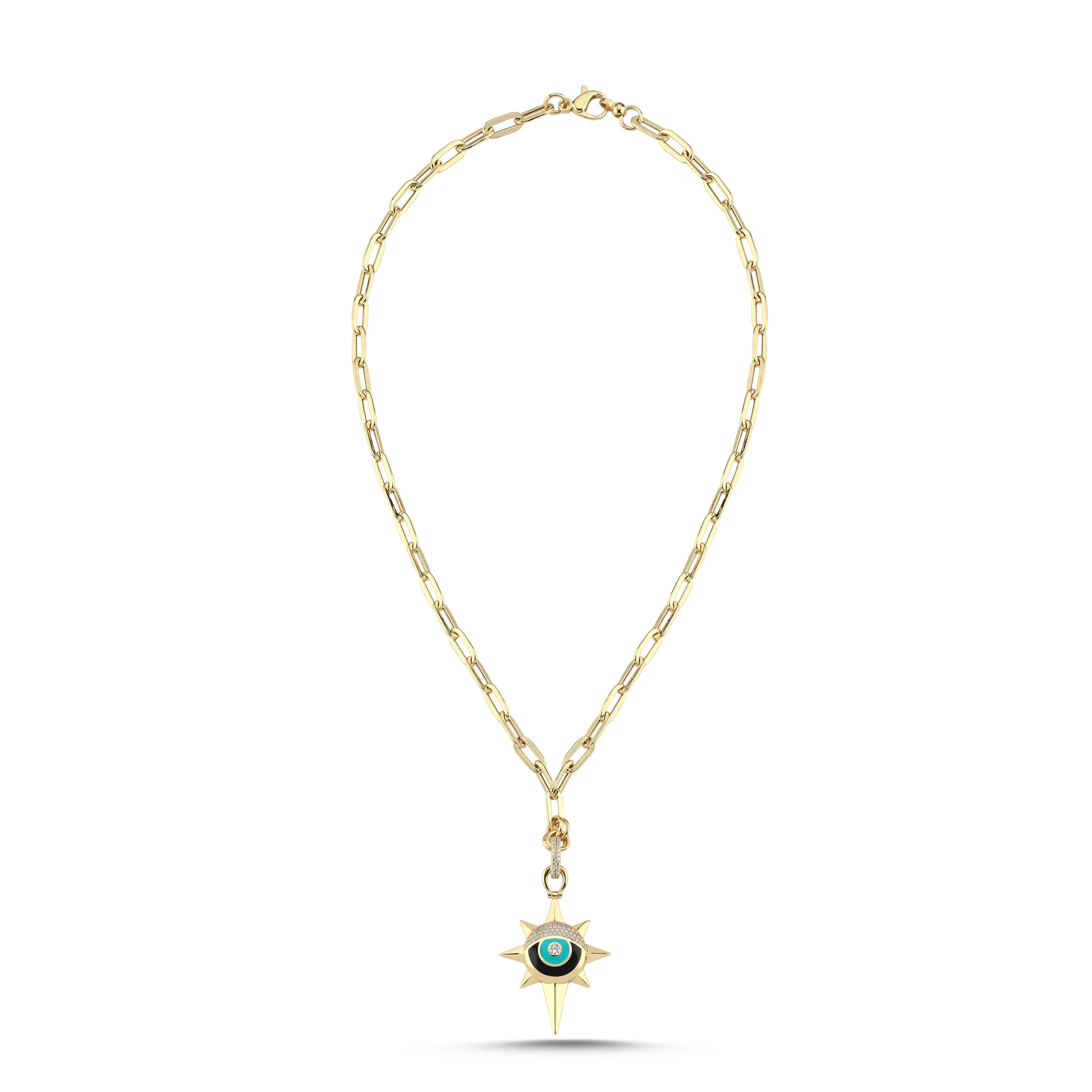 Güneş Mineli Altın Kolye