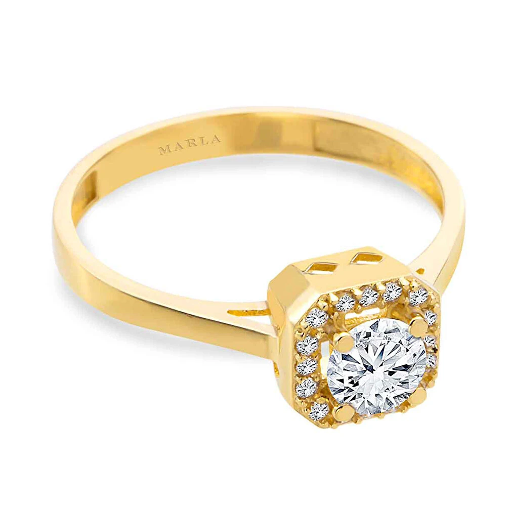 Altın Tektaş Yüzük