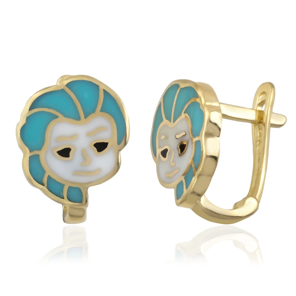 Mineli Altın Çocuk Küpesi