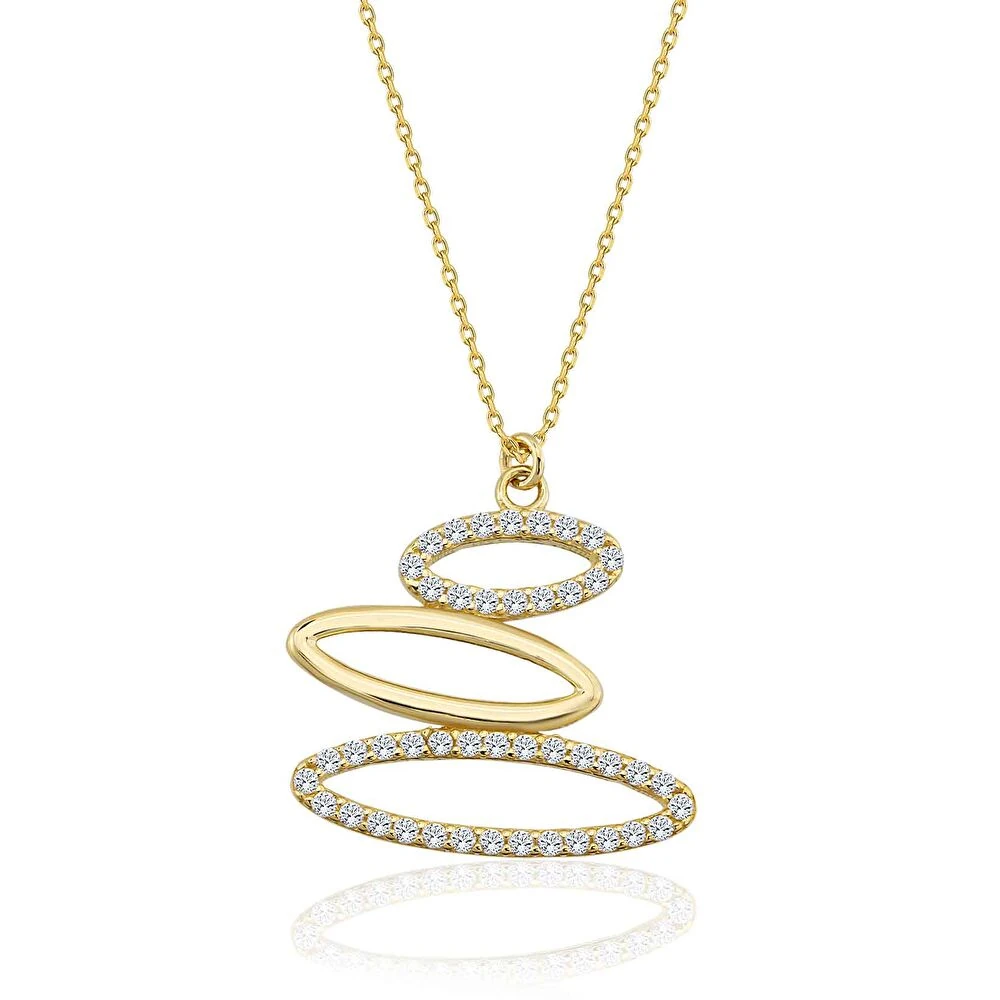 Altın Taş Detaylı Kolye