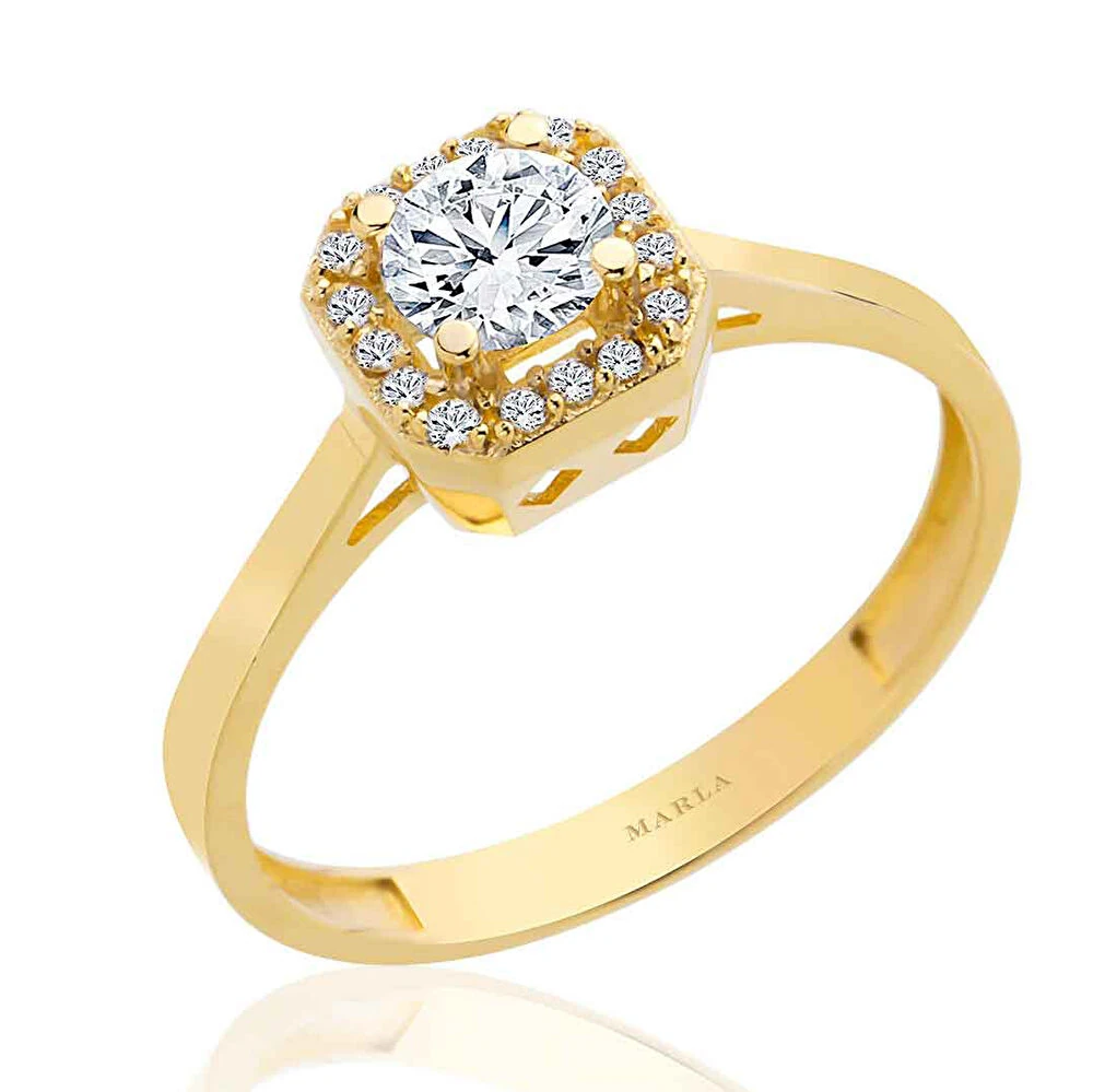 Altın Tektaş Yüzük