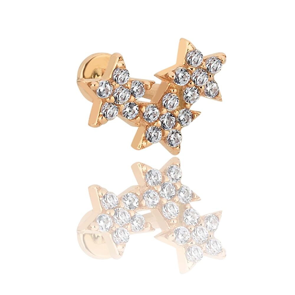 Taşlı Üç Yıldız Rose Tragus