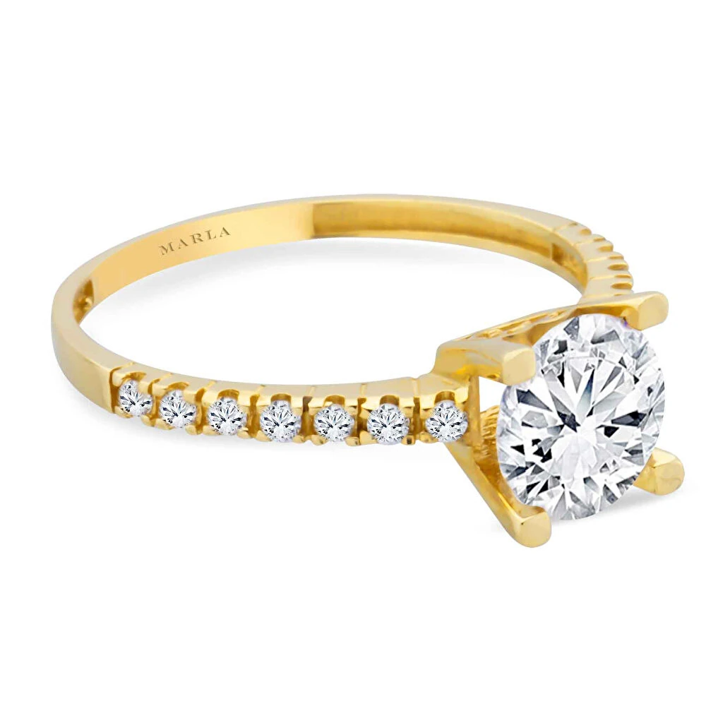 Altın Tektaş Yüzük